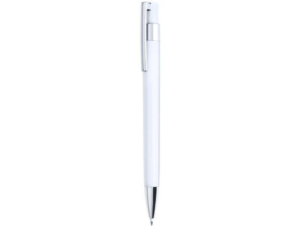 Bolígrafo de color con clip en cromado Alexluca blanco