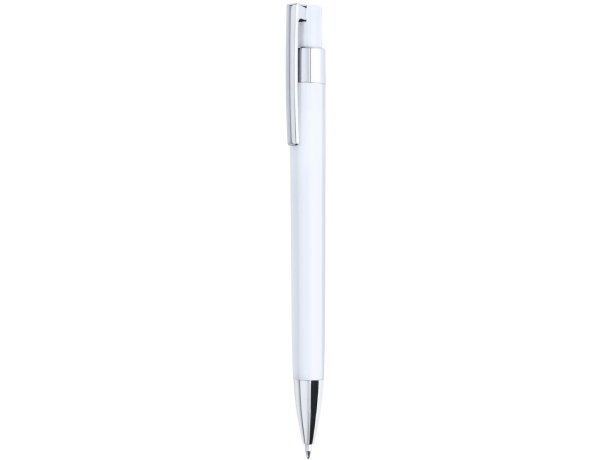 Bolígrafo de color con clip en cromado de la marca Alexluca personalizado blanco Bolígrafo de color con clip en cromado de la marca Alexluca personalizado blanco