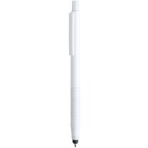 Bolígrafo de plástico con puntero personalizado blanco Bolígrafo de plástico con puntero personalizado blanco