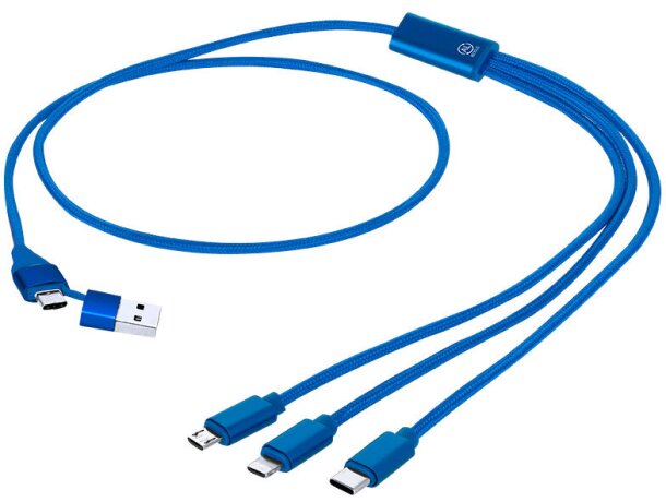 Cable cargador Clodan aluminio reciclado multiconector detalle 2