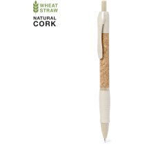 Bolígrafo ecológico corcho trigo con logo grabado