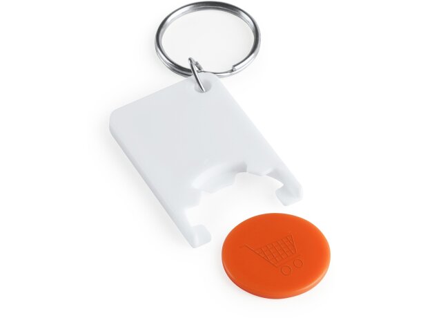 Llavero para moneda estilo clasio grabado
