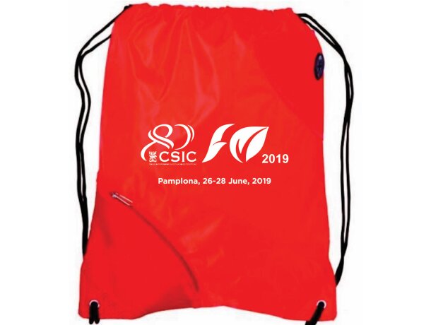 Mochila con cuerdas con bolsillo en esquina economica