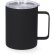 Taza térmica Adelax de acero inoxidable con acabado caucho Negro