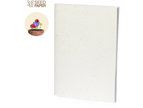 Libretas ecológicas con semillas Derna tapas blandas papel plantable detalle 1