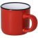 Taza cerámica Ridot espresso 85ml diseño vintage bicolor Rojo