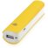 bateria externa con led y cable personalizada amarillo