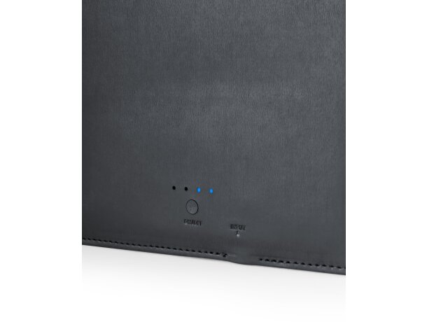 Carpeta negra con power bank personalizada