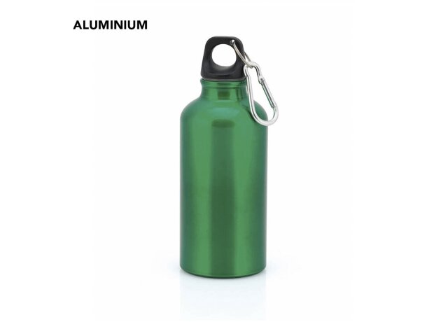 Bidón Mento de aluminio con mosquetón 400 ml grabado