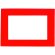 Portafotos de imán para nevera personalizado rojo
