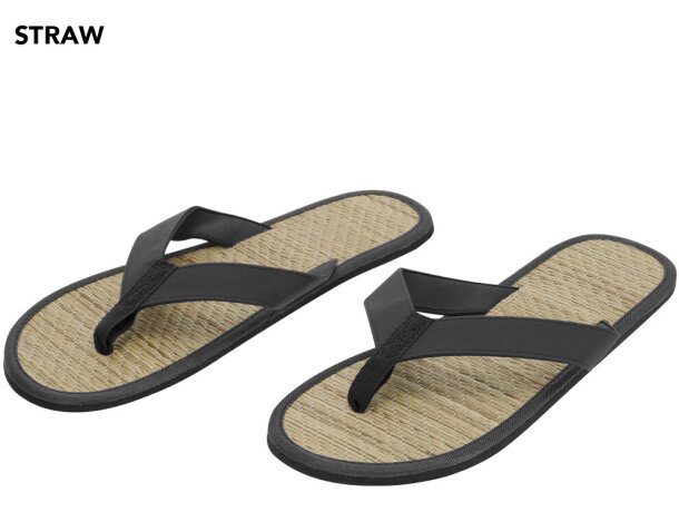 Chanclas Sirgu de paja natural con suela EVA detalle 1