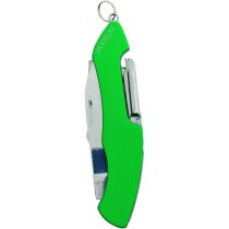 Navaja multiusos de acero 10 usos personalizada verde