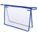 Neceser transparente con bordes de color Azul