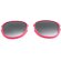 Lentes color negro con montura de colores roja barato