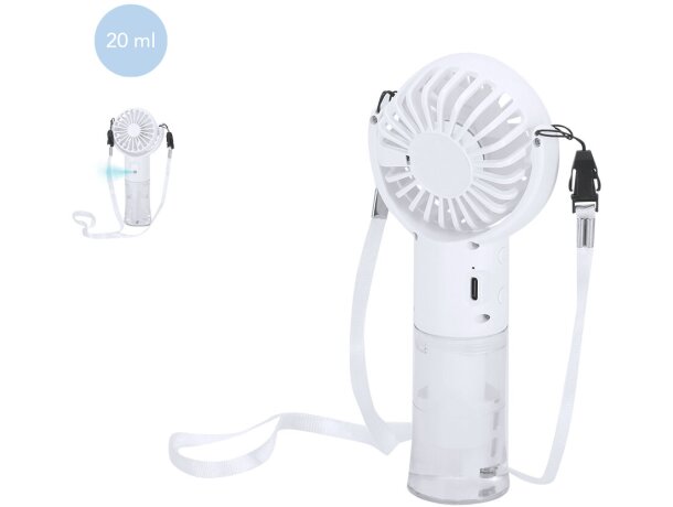 Ventilador vaporizador Youri con bruma y batería recargable detalle 1