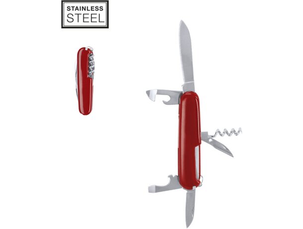 Navaja multiusos Mansni de acero inoxidable con 8 funciones detalle 1