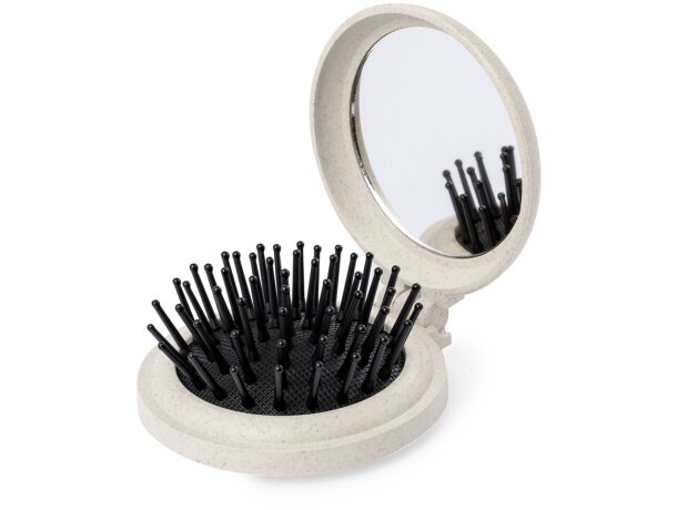 Cepillo plegable con espejo Flege fabricado en caña de trigo detalle 2