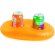 Soporte para 2 latas de bebida naranja