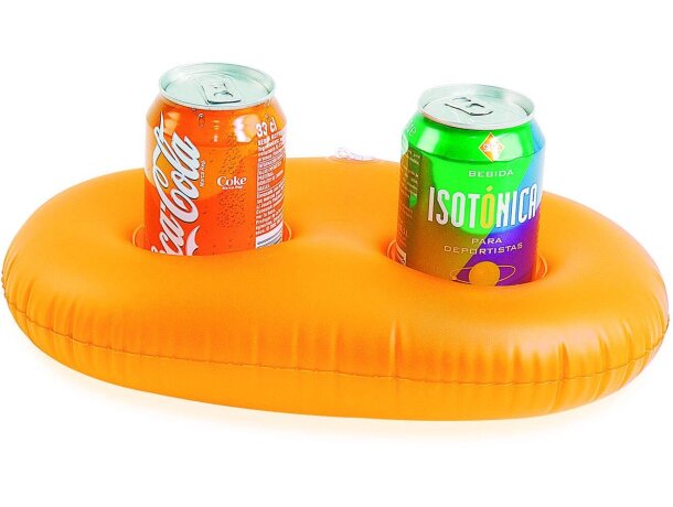 Soporte para 2 latas de bebida naranja