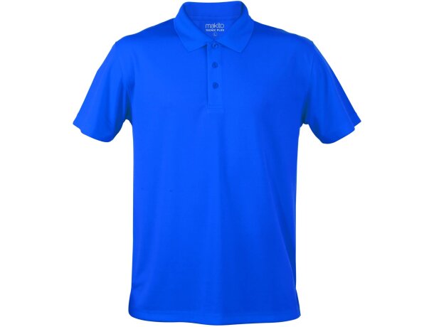 Polo Tecnic Plus de manga corta tejido técnico unisex 180 gr azul