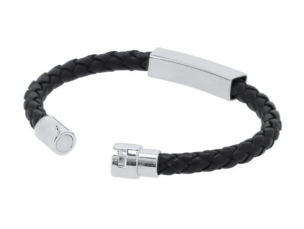 Pulsera Karasef acero inoxidable pulido con grabado láser detalle 3