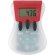 Podómetro para distancia y calorías personalizado rojo