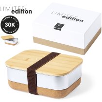 Fiambrera Lanrok hermética acero bambú y corcho