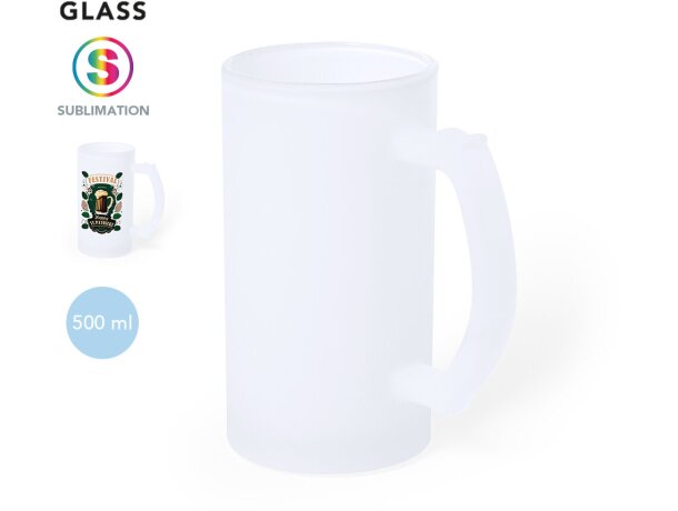Jarra de cristal Oxia con acabado mate de 500ml detalle 1