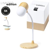 Lars: lámpara bambú con altavoz y carga wireless