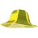 sombrero plegable con detalles para serigrafiar personalizado amarillo