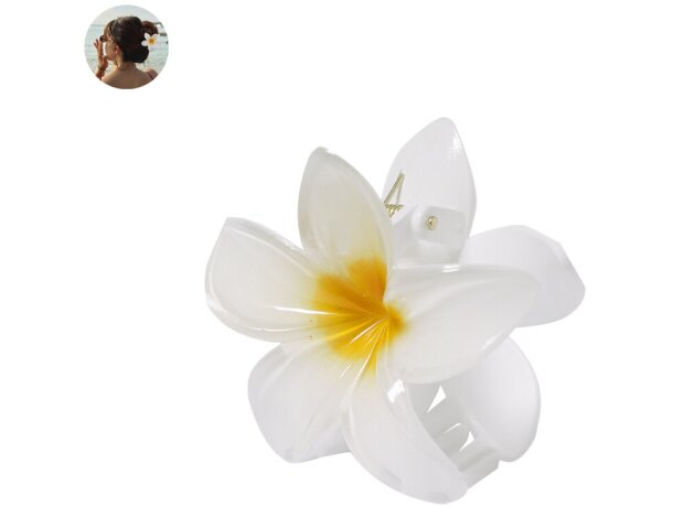 Pinza para cabello Tixcon con diseño floral en plástico detalle 1