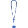 Lanyard soporte smartphone Zaret con mosquetón giratorio Azul