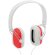 cascos de musica ligeros y modernos rojo