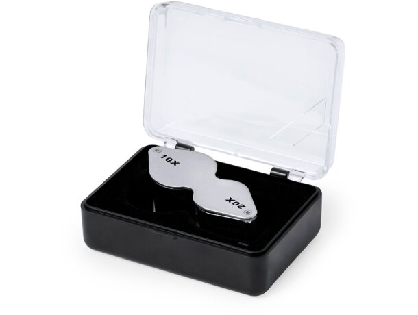 Lupa plegable doble Nalix con aumento 10x y 20x en metal detalle 3