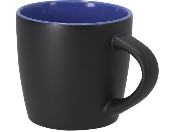 Taza cerámica Bibarsi 350ml negro mate con interior a color detalle 1