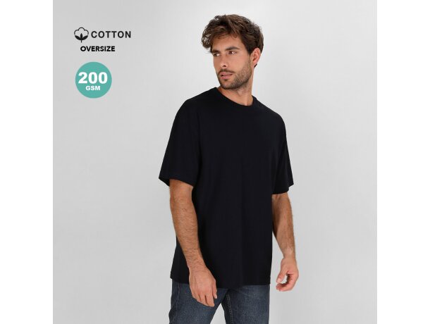 Camiseta adulto oversize Minton algodón ring spun detalle 1