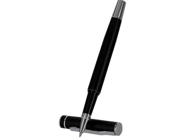 Set Yonder bolígrafo y roller aluminio reciclado negro mate detalle 5