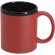 Taza Sanlar cerámica acabado caucho interior negro 320ml Rojo