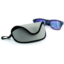 Funda de gafas de poliéster color negro y gris Funda de gafas de poliéster color negro y gris