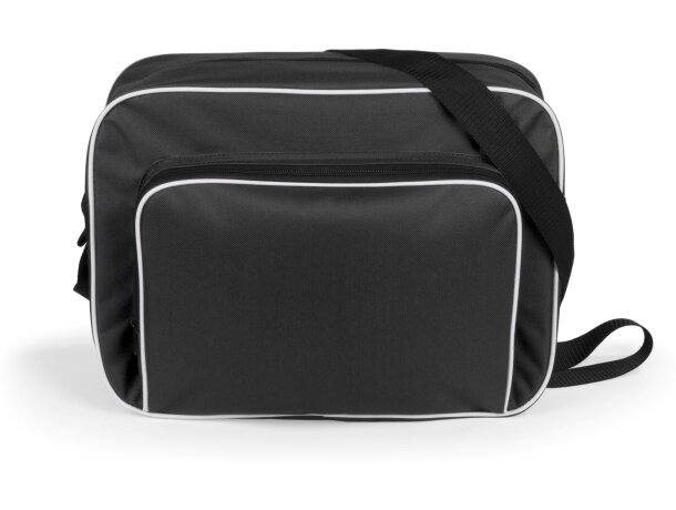 Bolso de poliéster 600d con amplio bolsillo frontal negro barato