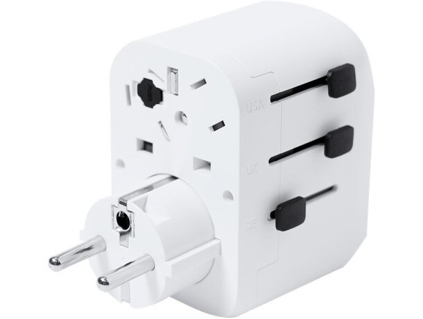 Adaptador enchufes Wando universal con USB y tipo C multiregión detalle 5