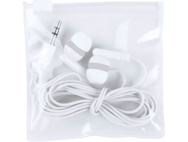 Cascos auriculares con conexión jack personalizado blanco Cascos auriculares con conexión jack personalizado blanco
