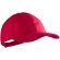 Gorra con 6 paneles en algodón liso roja barata