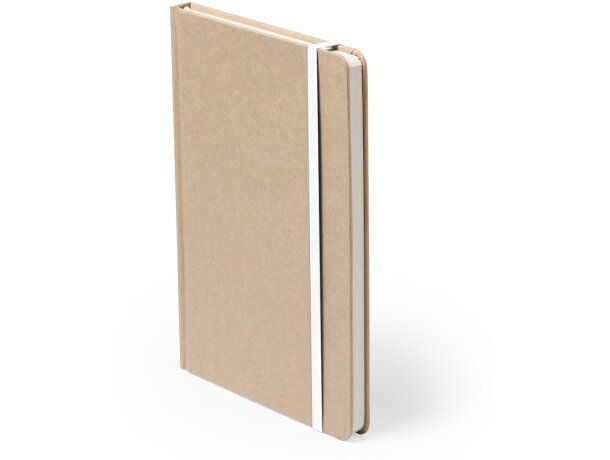 Bloc de notas cartón reciclado blanca personalizado