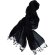 Pashmina fabricada en poliester de alta calidad negra