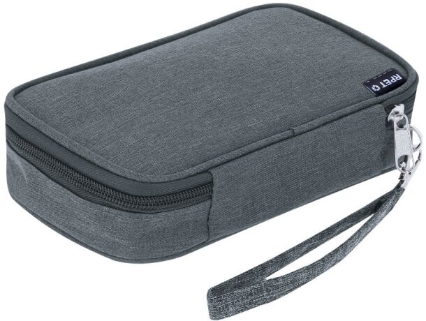 Estuche organizador Zimmer en poliéster RPET con cremallera detalle 2