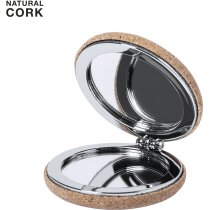 Espejo Alunax corcho natural plegable con diseño doble aumento