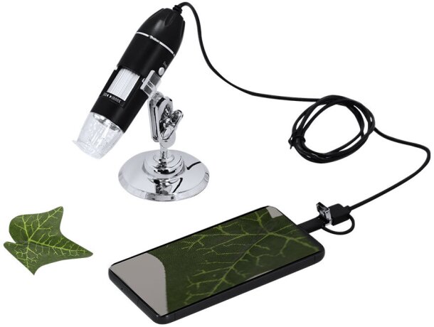 Microscopio digital Patsmi 1600x con soporte ajustable detalle 4
