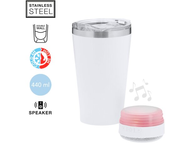 Vaso térmico con altavoz Bluetooth 5.3 Tandix 440ml detalle 1