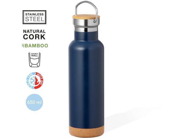 Botellas de acero para empresas acabado mate 650ml Dixont detalle 1